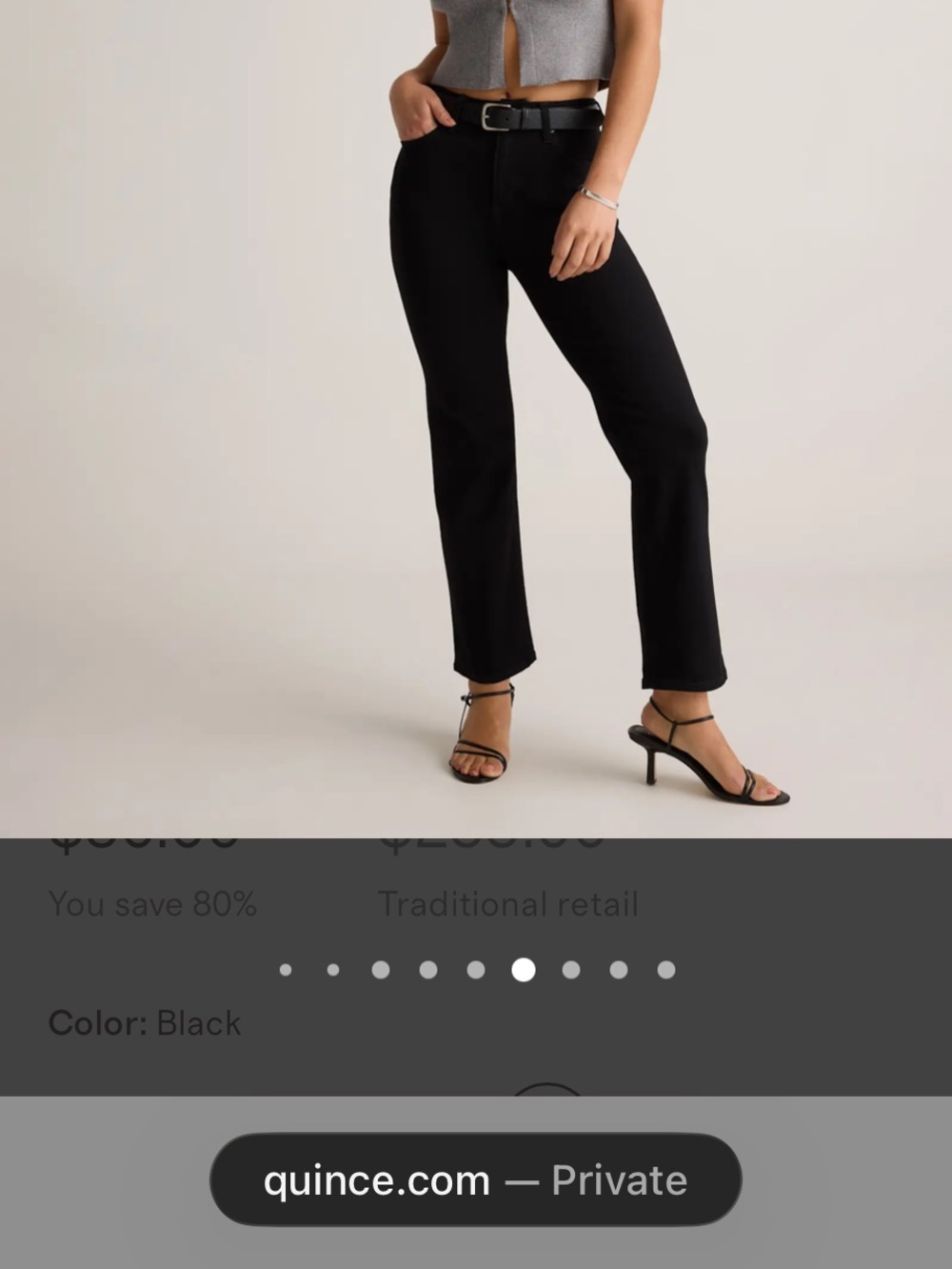 Quince Black Straight-Leg Jeans